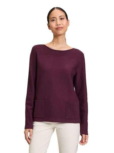 Betty Barclay Sweter w kolorze ciemnofioletowym rozmiar: 40. Różowe swetry Betty Barclay, bez wzorów, ze splotem, bez ramiączek. Za 117.17 zł.