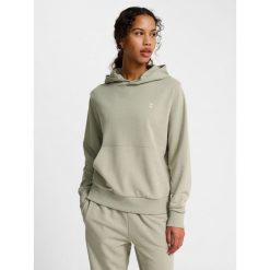 Damska bluza dresowa Hummel Pulse. Szare bluzy sportowe Hummel, bez wzorów, z dresówki, z kapturem. W wyprzedaży za 155.00 zł.