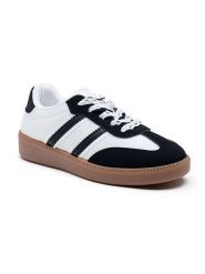 Foreverfolie Sneakersy w kolorze biało-czarnym rozmiar: 38. Białe trampki Foreverfolie, bez wzorów, bez zapięcia. Za 122.96 zł.