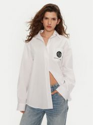 Miss Sixty Koszula 6L3XJ2380000 Biały Regular Fit. Białe koszule Miss Sixty, l, bez wzorów, z bawełny, bez kołnierzyka, bez ramiączek. Za 349.99 zł.