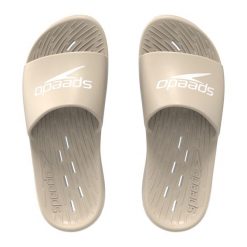 Klapki basenowe antypoślizgowe damskie Speedo Slides. Żółte klapki Speedo, bez wzorów, bez obcasa. Za 104.54 zł.