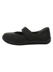Think! Skórzane baleriny w kolorze czarnym z paskiem rozmiar: 41. Czarne baleriny Think!, bez wzorów, bez obcasa. Za 239.95 zł.