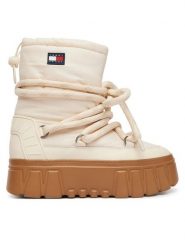 Tommy Jeans Śniegowce Tjw Platform Nylon Snowboot Wl EN0EN03163 Kremowy. Białe trapery i śniegowce Tommy Jeans, z jeansu. Za 649.99 zł.