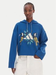 Adidas Bluza Farm Rio KS2104 Granatowy Loose Fit. Niebieskie bluzy Adidas, l, bez wzorów, z bawełny, bez kaptura. Za 299.99 zł.