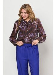 &Co Woman Bluzka "Andrea" w kolorze brązowo-fioletowym rozmiar: 3XL. Brązowe bluzki &Co Woman, xl, bez wzorów, z wiskozy, bez kołnierzyka, bez ramiączek. Za 227.85 zł.