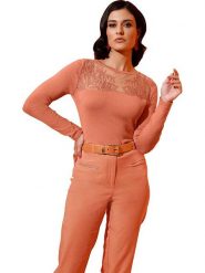 WITT WEIDEN Sweter w kolorze pomarańczowym rozmiar: 48. Pomarańczowe swetry WITT WEIDEN, bez wzorów, z koronki, bez ramiączek. Za 127.65 zł.