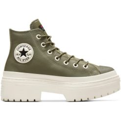 Sneakers Converse Chuck Taylor As Lugged Heel. Zielone obuwie sportowe Converse, ze skóry ekologicznej, bez zapięcia. W wyprzedaży za 485.35 zł.