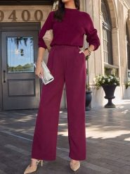 Milan Kiss Spodnie w kolorze jagodowym rozmiar: S. Różowe spodnie materiałowe Milan Kiss, s, bez wzorów, z materiału, z podwyższonym stanem. Za 152.99 zł.