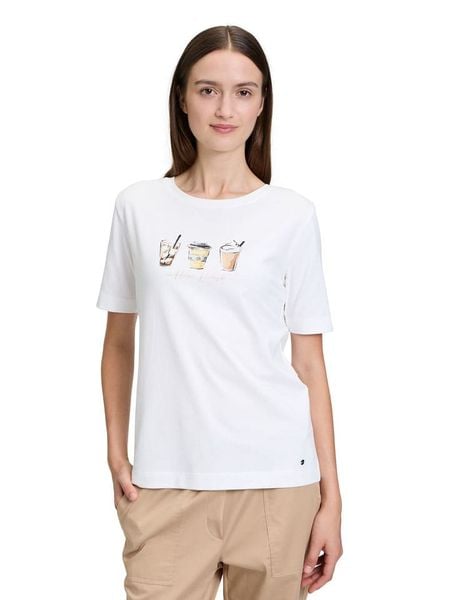 BETTY & CO Koszulka w kolorze białym rozmiar: M. Białe bluzki Betty & Co, m, bez wzorów, bez kołnierzyka, bez ramiączek. Za 64.95 zł.