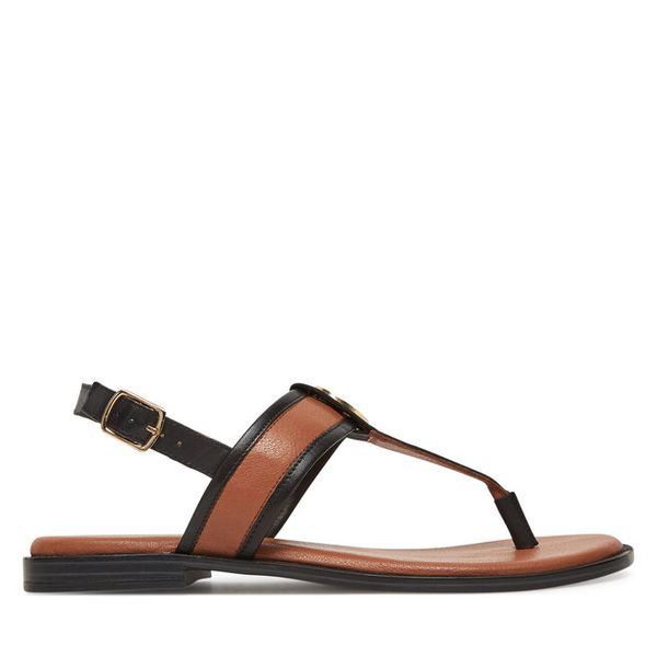 Sandały Beverly Hills Polo Club. Brązowe sandały Beverly Hills Polo Club, bez wzorów, bez obcasa, na płaskiej podeszwie, bez zapięcia. Za 229.99 zł.