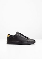 Sneakersy. Czarne obuwie sportowe bonprix, bez zapięcia. Za 99.99 zł.