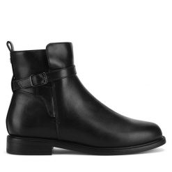Botki Clara Barson. Czarne botki Clara Barson, bez wzorów, bez obcasa, na płaskiej podeszwie, bez zapięcia. Za 111.99 zł.