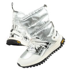 Buty zimowe śniegowce damskie Colmar. Szare trapery i śniegowce Colmar, ze skóry ekologicznej, przed kolano. Za 299.00 zł.