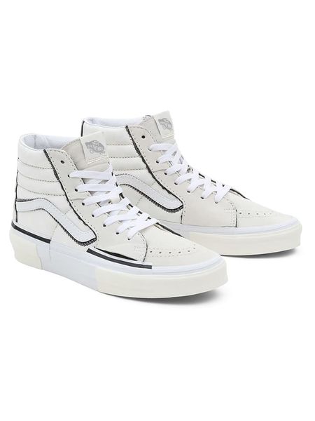 Vans Sneakersy "SK8-Hi Reconstruct" w kolorze biało-czarno-kremowym rozmiar: 37. Białe trampki Vans, bez wzorów, za kostkę, bez zapięcia. Za 125.85 zł.
