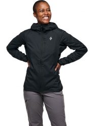 Black Diamond Kurtka softshellowa "Alpine Start" w kolorze czarnym rozmiar: M. Czarne kurtki sportowe Black Diamond, m, bez wzorów, z materiału, bez kaptura, outdoorowe. Za 661.99 zł.