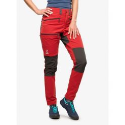 Spodnie trekkingowe damskie Haglofs Mid Slim Pant. Czerwone spodnie sportowe Haglöfs, bez wzorów, trekkingowe. Za 492.99 zł.