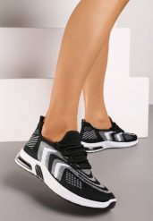 Czarne Buty Sportowe Adialla. Czarne obuwie sportowe Born2be, przed kostkę, bez zapięcia. Za 44.99 zł.
