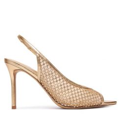 Sandały Aldo. Żółte sandały Aldo, bez wzorów, bez obcasa, na szpilce, bez zapięcia. Za 499.99 zł.