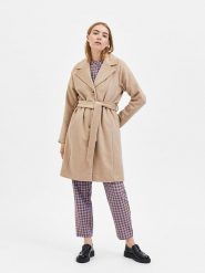 SELECTED FEMME Płaszcz przejściowy "Milan" w kolorze beżowym rozmiar: 44. Brązowe płaszcze Selected Femme, bez wzorów, z tkaniny, bez kaptura. Za 223.99 zł.