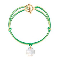 Bransoletka Blossom. Zielone bransoletki Lilou, z perłą, pozłacane. Za 207.00 zł.