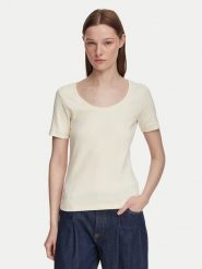 Weekend Max Mara T-Shirt Multij 2625946031 Kremowy Regular Fit. Białe t-shirty Weekend Max Mara, s, bez wzorów, z bawełny, bez kołnierzyka, bez ramiączek. Za 374.99 zł.