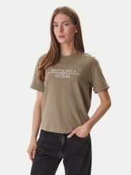 Guess T-Shirt GUESS x NORTH SAILS W6GI03 K2657 Zielony Relaxed Fit. Zielone t-shirty Guess, l, z aplikacjami, z bawełny, bez kołnierzyka, bez ramiączek. Za 259.99 zł.