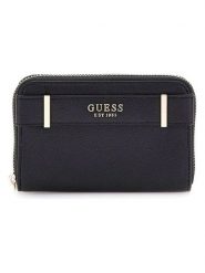 Guess Portfel w kolorze czarnym - 14 x 9,5 x 2,5 cm rozmiar: onesize. Czarne portfele Guess, z aplikacjami, z materiału. Za 228.38 zł.