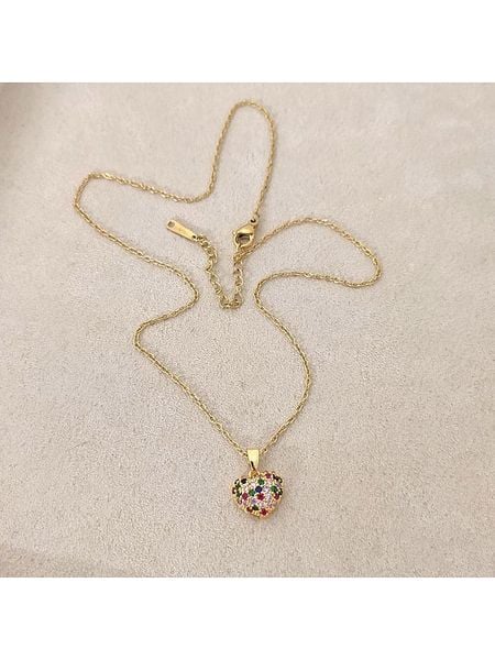 Nakkash Pozłacany naszyjnik z zawieszką - dł. 42 cm rozmiar: onesize. Żółte naszyjniki Nakkash, z cyrkonią, pozłacane. Za 48.16 zł.