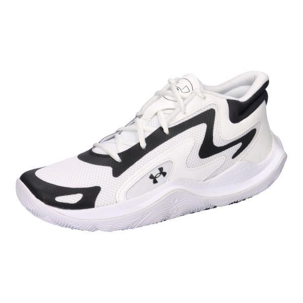 Buty do koszykówki Under Armour Jet '25. Białe trekkingi Under Armour, z gumy, do koszykówki. Za 408.60 zł.