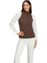 Heine Bezrękawnik w kolorze brązowym rozmiar: 44. Brązowe golfy Heine, bez wzorów, bez ramiączek. Za 65.23 zł.