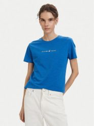 Beverly Hills Polo Club T-Shirt P-SS26W-TS6510 Niebieski Regular Fit. Niebieskie koszulki polo Beverly Hills Polo Club, l, bez wzorów, z bawełny, bez kołnierzyka, bez ramiączek. Za 139.99 zł.