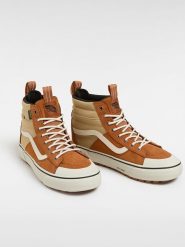 Vans Skórzane sneakersy "Sk8-Hi" w kolorze musztardowo-beżowym rozmiar: 45. Pomarańczowe trampki Vans, bez wzorów, z materiału, za kostkę, bez zapięcia. Za 241.56 zł.