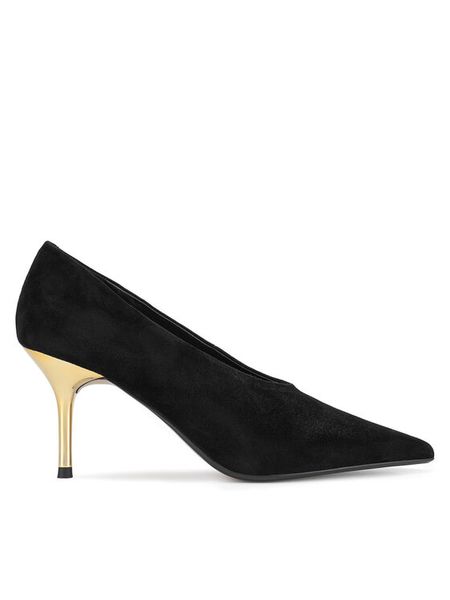 Gino Rossi Szpilki CLEO-1527-1-S Czarny. Czarne szpilki Gino Rossi, bez wzorów, ze skóry, bez obcasa, na szpilce, bez zapięcia. Za 329.99 zł.