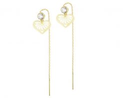 Złote kolczyki z cyrkoniami- serca. Żółte kolczyki Apart, z cyrkonią, złote. Za 1,239.00 zł.