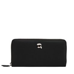 Duży Portfel Damski KARL LAGERFELD. Czarne portfele KARL LAGERFELD, bez wzorów. Za 439.99 zł.