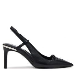 Szpilki DKNY. Czarne szpilki DKNY, bez wzorów, bez obcasa, na szpilce, bez zapięcia. Za 439.99 zł.