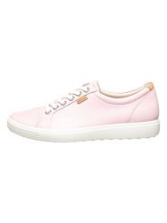 Ecco Skórzane sneakersy "Soft 7" w kolorze jasnoróżowym rozmiar: 36. Różowe trampki ecco, bez wzorów, bez zapięcia. Za 173.70 zł.