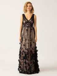 APART Sukienka w kolorze czarnym rozmiar: 42. Czarne sukienki Apart, bez wzorów, z koronki, bez kołnierzyka, bez ramiączek, maxi. Za 462.29 zł.