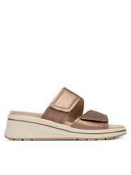 Caprice Klapki 9-27207-46 Brązowy. Brązowe klapki Caprice, bez wzorów, ze skóry, bez obcasa. Za 206.99 zł.