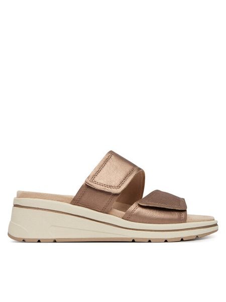 Caprice Klapki 9-27207-46 Brązowy. Brązowe klapki Caprice, bez wzorów, ze skóry, bez obcasa. Za 206.99 zł.