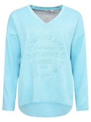 Zwillingsherz Bluza "Positive Mind" w kolorze błękitnym rozmiar: S/M. Niebieskie bluzy sportowe Zwillingsherz, m, bez wzorów, bez kaptura. Za 142.45 zł.