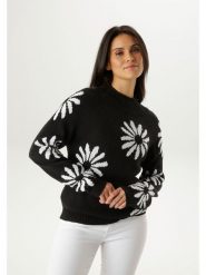 Aniston Sweter w kolorze czarno-białym rozmiar: 46. Czarne swetry Aniston, bez wzorów, bez ramiączek. Za 173.99 zł.