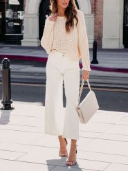 LA Angels Sweter w kolorze kremowym rozmiar: S. Brązowe swetry LA Angels, s, bez wzorów, bez ramiączek. Za 130.99 zł.