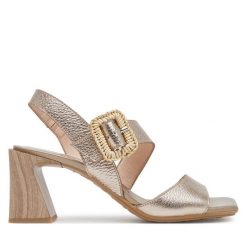 Sandały Hispanitas. Żółte sandały Hispanitas, bez wzorów, bez obcasa, na szpilce, bez zapięcia. Za 599.99 zł.