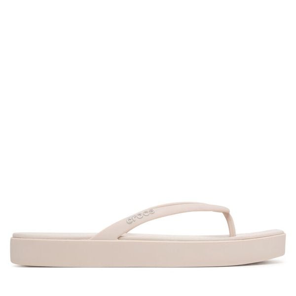 Japonki Crocs. Brązowe klapki Crocs, bez wzorów, bez obcasa. Za 179.99 zł.