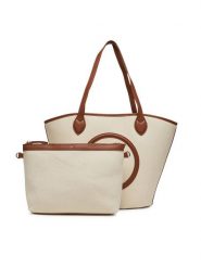 Valentino Torebka VBS7QO02CAN Beżowy. Brązowe torebki klasyczne Valentino, bez wzorów, z materiału, bez dodatków. Za 269.99 zł.