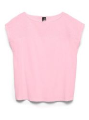Vero Moda Bluzka w kolorze jasnoróżowym rozmiar: L. Różowe bluzki Vero Moda, l, bez wzorów, z bawełny, bez kołnierzyka, bez ramiączek. Za 65.54 zł.