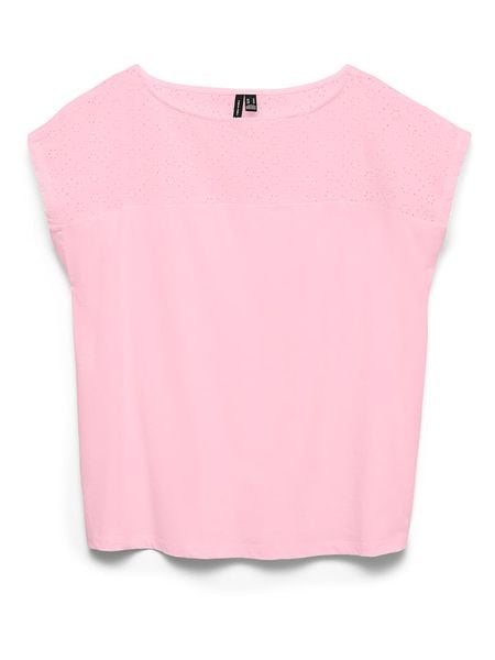 Vero Moda Bluzka w kolorze jasnoróżowym rozmiar: M. Różowe bluzki Vero Moda, m, bez wzorów, z bawełny, bez kołnierzyka, bez ramiączek. Za 66.31 zł.
