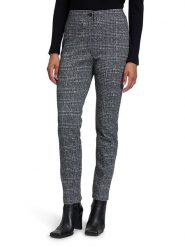 Betty Barclay Spodnie w kolorze czarno-kremowym rozmiar: 44. Czarne spodnie materiałowe Betty Barclay, bez wzorów, z bawełny, z podwyższonym stanem. Za 105.14 zł.