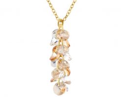 Naszyjnik z mosiądzu pozłacany ze szklanymi detalami. Naszyjniki Artelioni, pozłacane. Za 179.00 zł.